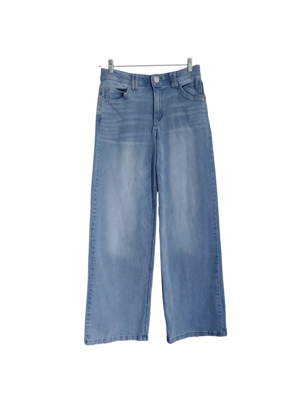Democracy High Rise Wide Leg Jeans in Light Blue Wash